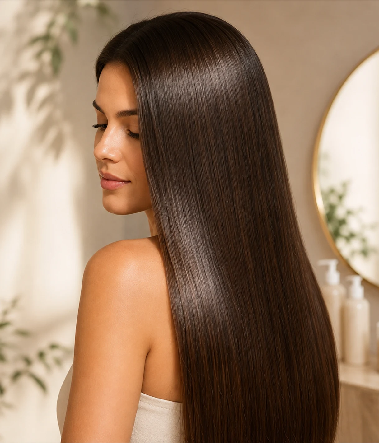 Cabelo liso, saudável e com brilho